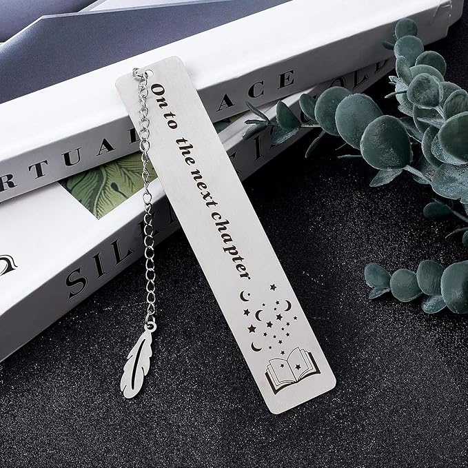 Inspirational Gifts for Women Men, On to The Next Chapter Bookmark, Graduation Gifts for Her Him, Retirement Coworker Leaving Farewell Gift for Friend Daughter Son, New Job Encouragement Book Marker