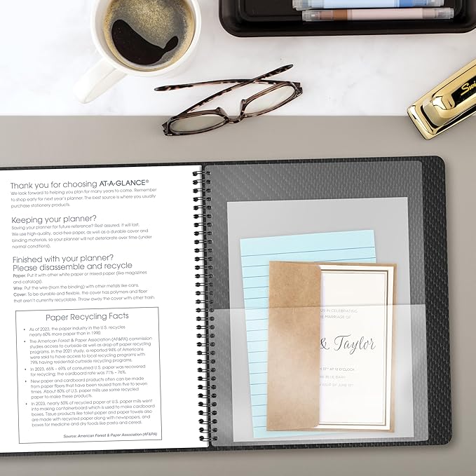 AT-A-GLANCE 2027 Planner, Monthly, 9" x 11", Contemporary, Charcoal (70260X4527)