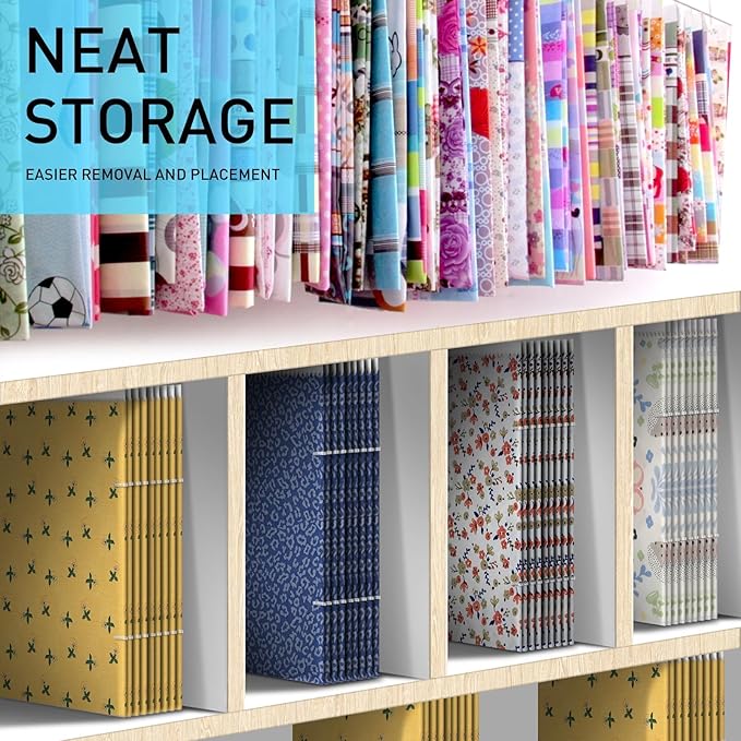 Set of 100 Fabric Organizer Boards Measuring 7.5 X 10.5 Inches,Neat and Easy Comic Book Boards for Fabric Storage,Magazines and Books,This Includes 400 Plastic Alligator Clips for Secure Fastening
