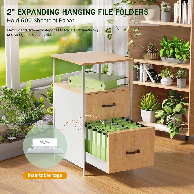 Green Hanging File Folders,12 Pack Green Hanging File Folder Letter Size, Hanging Files Letter Size 2 Inch Expansion, 2‘’ Hanging Filing Folders Organizer Expanding Colored School Classroom
