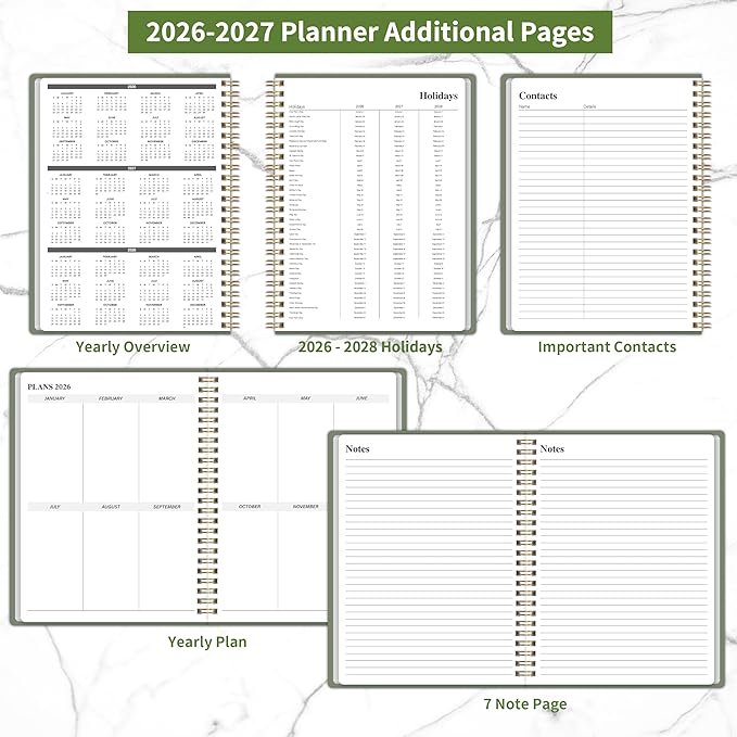 Monthly Planner 2026-2027, Jan 2026 - Dec 2027, 2 Year Calendar 2026-2027 Monthly Planner, 7.5" x 10", 24 month Calendar With Goals To Do List, Habit Tracker Suitable for Schools & Offices & Home
