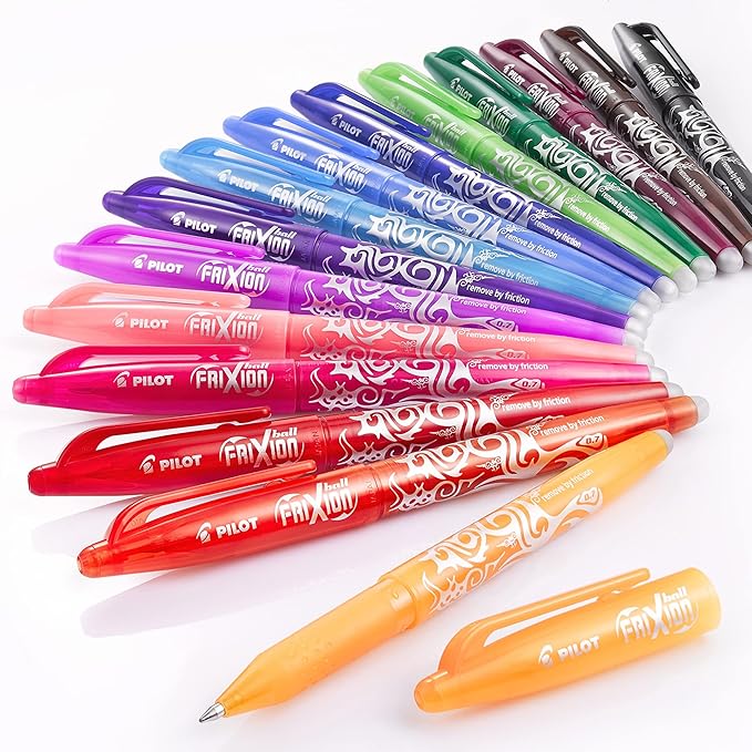 Pilot Frixion Erasable Rollerball 0.7 mm (Pack of 5) - 2 Black/2 Blue/1 Red