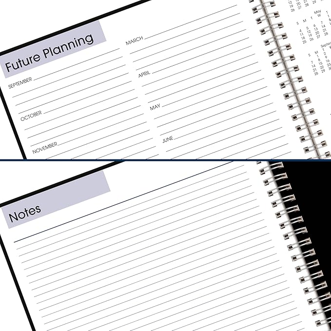 AT-A-GLANCE Planner 2025-2026 Academic, Monthly, 8" x 12", Large, Flexible Cover, DayMinder, Black (AY200)