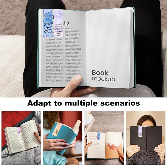 6 Pieces Bookmark, Bible Verse Magnetic Bookmarks for Women Men Book Lovers, Pastel Design Religious Scripture Book Accessories Bookmaker, Christian Gifts for Reading Lovers 1