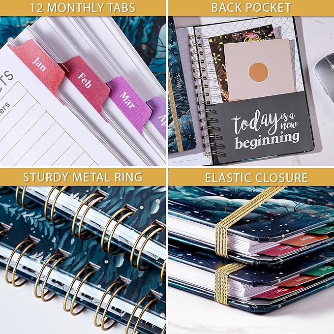 2026 Planner - Jan 2026 - Dec 2026, 6.3" x 8.4", Weekly Monthly Planner 2026 with Colorful Tabs, Twin-Wire Binding, Premium Paper