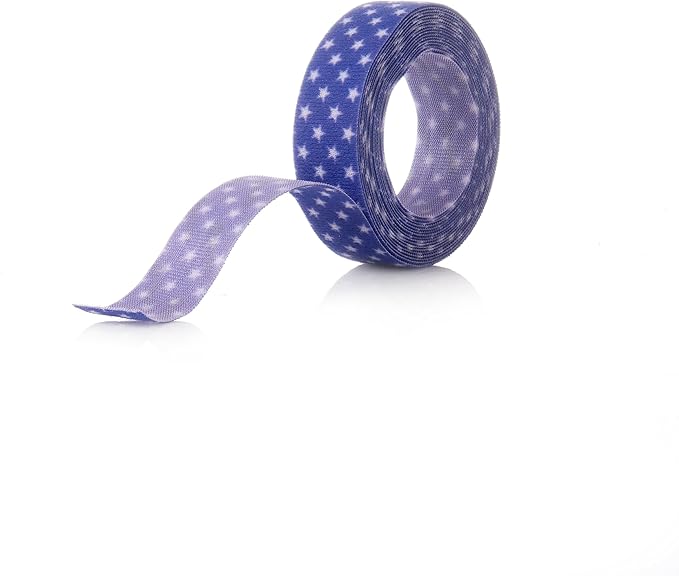 VELCRO Brand - Patriotic Decor Wrap - 10' x 3/4" - Blue with White Stars