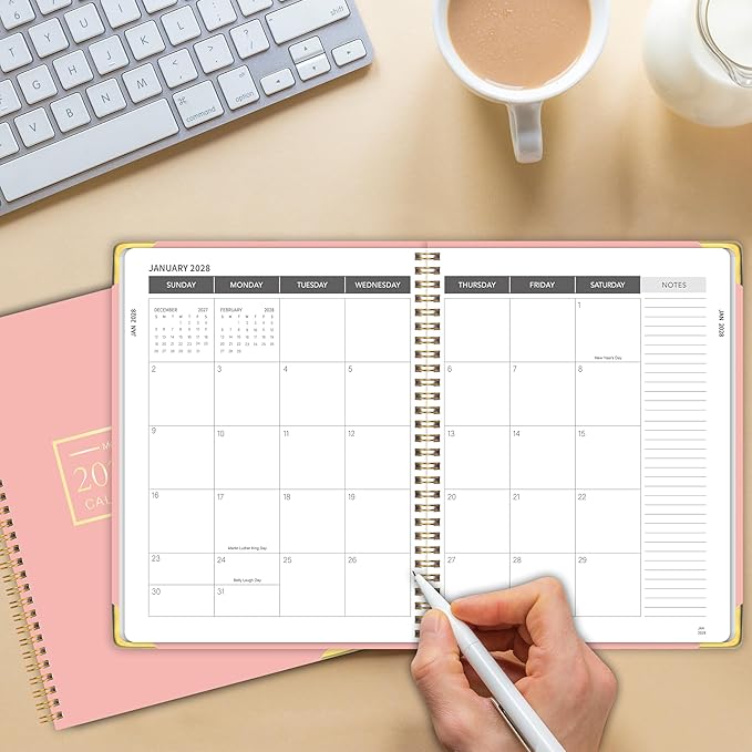 Monthly Planner 2026-2028, 2026-2028 Calendar 36 Months, 8.5" x 11", Jan 2026- Dec 2028,Metal corner protectors with Spiral Bound, 3 Years Academic Planner Perfect for School & Office for Women & Men