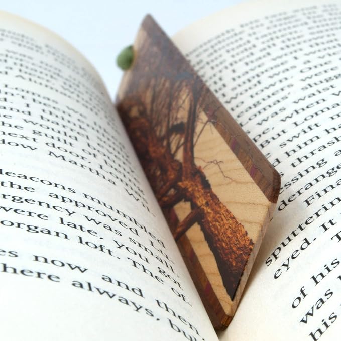 Winter Willow Tree Personalized Wooden Bookmark | Custom Woodland Forest Nature Gift for Tree Lovers, Nature Lovers, Gardeners, Outdoor Enthusiasts & Readers | Handmade in the USA