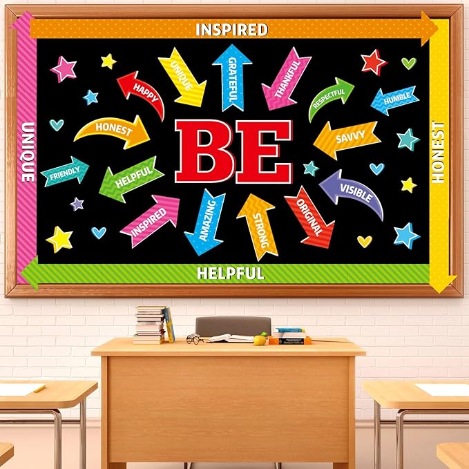 Justforjoyful Affirmation Station Bulletin Board Set Be Amazing Bulletin Board Decorations Positive Sayings Accents Themed Classroom Bulletin Boards Arrow Sign Cutouts for School Wall Decor