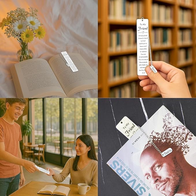 Friendship Gifts for Women Friends, Best Friend Birthday Gifts for Her, Sentimental Bookmark for BFF, Long Distance Friendship Thank You Gifts for Female Friend, Going Away Gifts