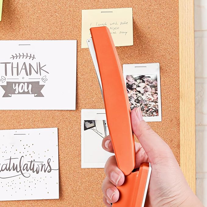 Stapler with 5000 Staples - Office Stapler, 25 Sheet Capacity, Staplers for Desk, Non-Slip, Orange