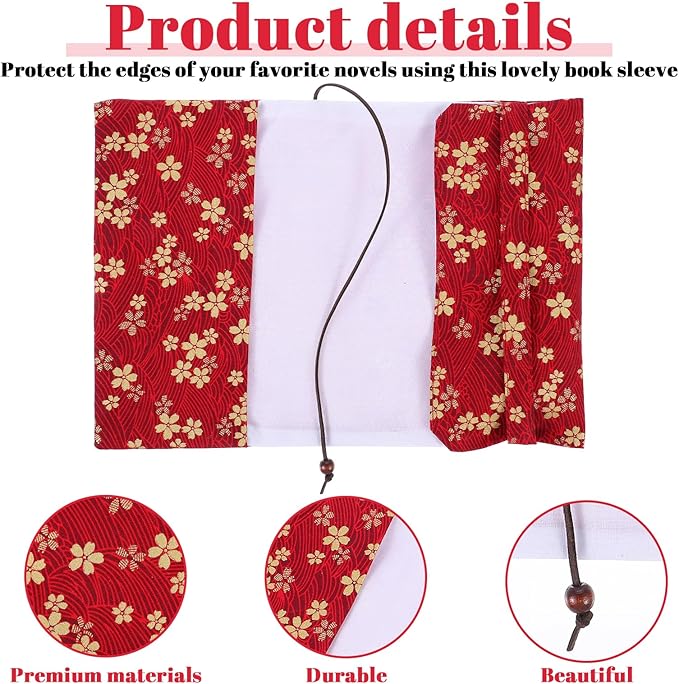 Book Covers for Paperbacks,Book Cover Protector Adjustable Fabric Fit A5 Size 5.5x8.2 Inch Paperbacks for Hardcover Softcover Novels Protection