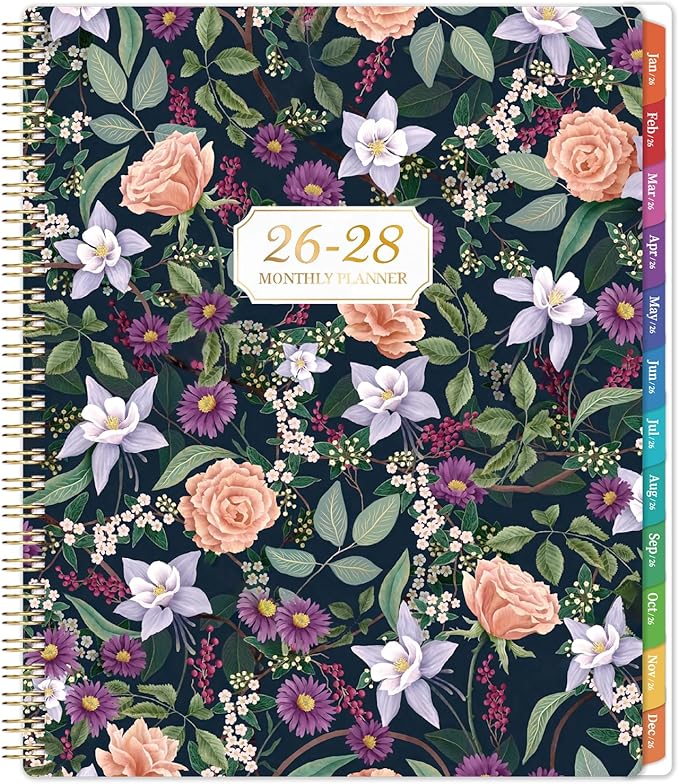 2026-2028 Monthly Planner/Calendar - 3 Year Monthly Planner 2026-2028, January 2026 - December 2028, 9" x 11", 3 Year Calendar 2026-2027-2028 with Colorful Tabs, Notes Pages, Inner Pocket