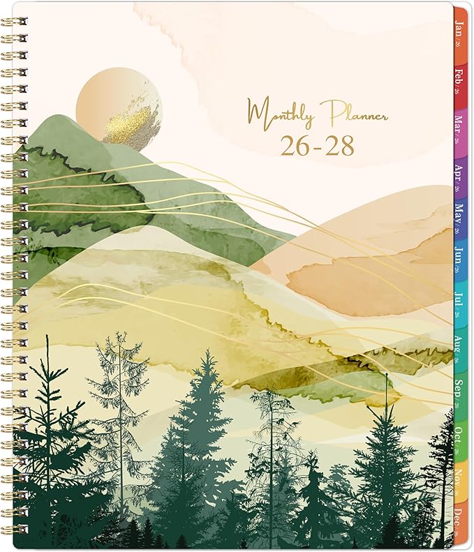 2026-2028 Monthly Calendar Planner - 9" × 11", Large 3 Year Monthly Planner, MAY. 2026 - DEC. 2028, Large Calendar with Tab, Premium Paper, Back Pockets