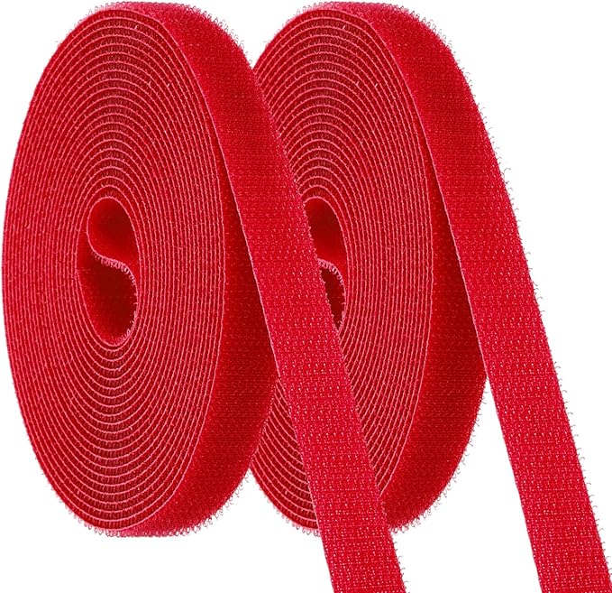 PATIKIL Carpet Marker Strips 0.6 Inch x 16.4 Ft, 2 Roll Floor Markers Nylon Strip Floor Marking Tape for Classroom Rug Teacher Supplies, Red