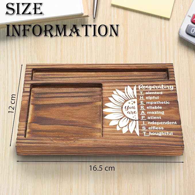 Respiratory Therapist Gifts Sticky Note Holder, Thank You Appreciation Gifts for Respiratory Therapists, Healthcare Office Desk Organizer, Employee Recognition Desk Accessory TZP121