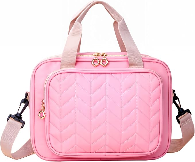 Eternatastic Bible Cover Case for Women, Large Bible Bag with Shoulder Strap,Bible Study Ideal Christian Gifts for Women,Pink