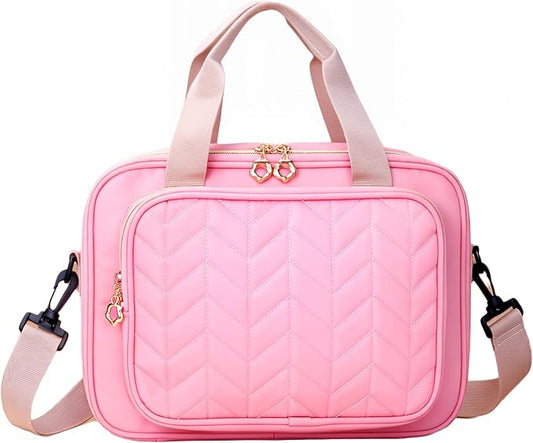 Eternatastic Bible Cover Case for Women, Large Bible Bag with Shoulder Strap,Bible Study Ideal Christian Gifts for Women,Pink