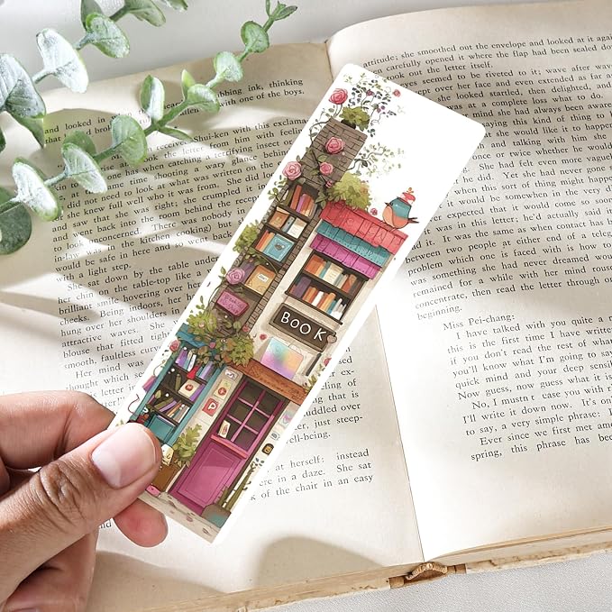 Funny Bookmark Bulk Gifts - 50 Pcs Fantasy Art Book Shop Paper Bookmarks for Women Kids Books Lovers Cute Anime Page Markers Reading Accessories Bookish Gift for Birthday Christmas New Year