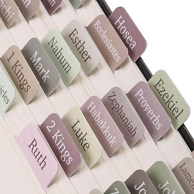 Mr. Pen- Bible Tabs, 75 Tabs, Laminated Bible Tabs for Women and Men, Bible Tabs for Study Bible, Large Print Bible Index Tabs, Bible Book Tabs, Bible Labels Tabs, Mr Pen Bible Tabs