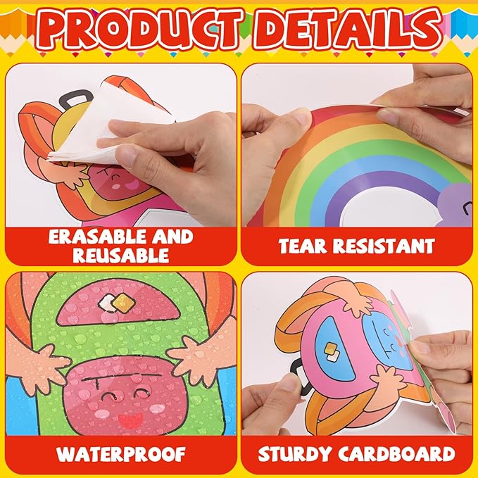 gisgfim Welcome Back to School Bulletin Board Decorations Set Schoolbag Paper Cutouts Colorful Cartoon Backpack Classroom DIY Photo Craft Bulletin Board Decor for Preschool Home Door Chalkboard Wall