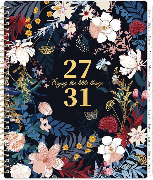 2027-2031 Monthly Planner - 5 year planner, Jan 2027 - Dec 2031, 5 year calendar 2027-2031, 9" x 11", Planner for Long-Term Planning, Twin-Wire Binding, Double-Side Pocket