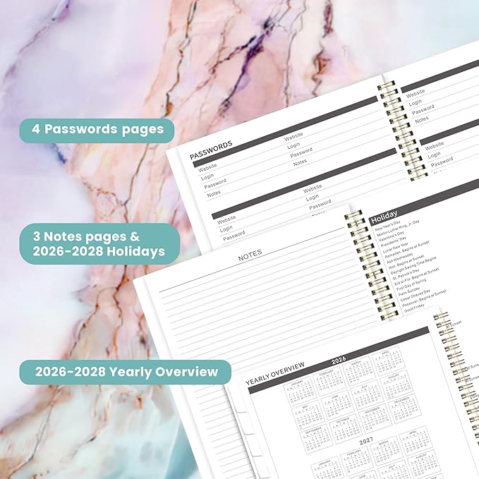 2026-2028 Monthly Planner - Monthly Planner 2026-2028 from Jul.2026 - Jun.2028, 2 Year Planners 8.5'' x 11'', 2-Year Calendar with Back Pocket, 24 Tabs