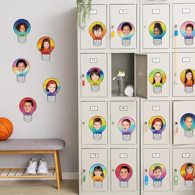 60PCS VBS 2026 Light Bulb Theme Cutouts Gradient Watercolor Light Bulb Bulletin Board Decorations Religious Lightbulb Paper Cut-Outs Classroom Decor for DIY Craft Photo School Wall Door Supplies