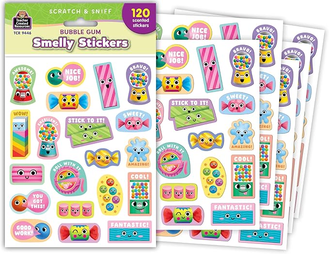 Teacher Created Resources Bubble Gum Smelly Stickers (TCR9446)