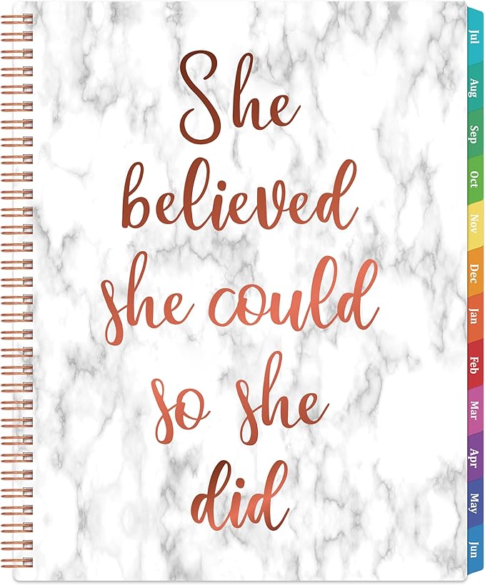 2026-2027 Planner - 2026-2027 Planner Weekly and Monthly, July 2026-June 2027, Academic Planners 8.5''x11'', Large Daily Blocks to Write, Weekly Monthly with Colorful Tabs, Inner Pocket