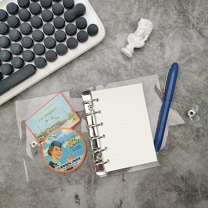 Zelten 1 Pack A7 45 Sheets/90 Pages Connell Loose Leaf Punched Paper Refills Paper for 6 Hole Binder Personal Organizer Diary Notebook Refillable Planner