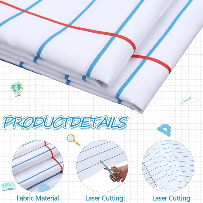 Mindsoft Bulletin Board Paper 48'' x 107'' Class Boards for Classroom Bulletin Boards Everyone is Welcome Classroom Board Decor Pillows Curtains Crafts(Lined,2 Pcs)