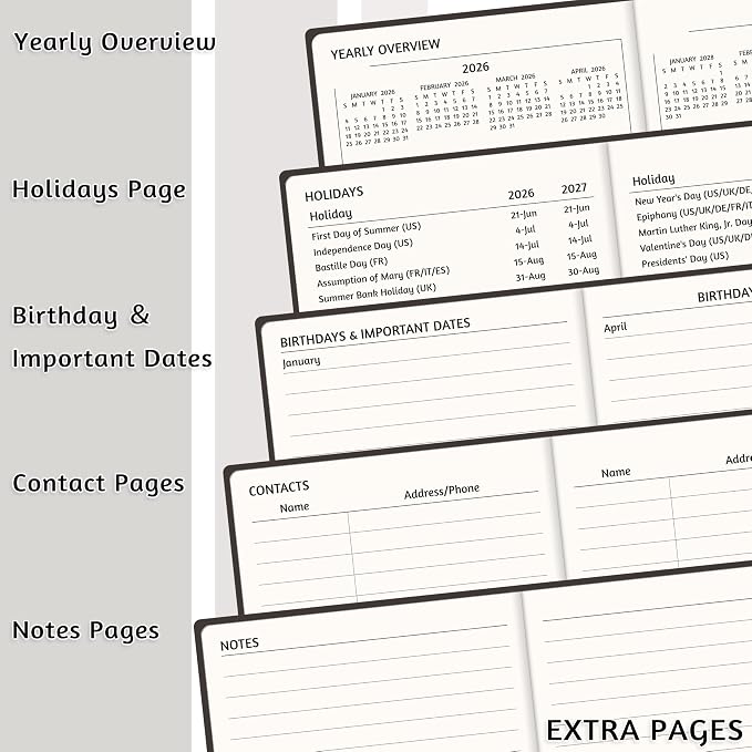 2026-2029 Pocket Monthly Planner, 3 Year Calendar 2026-2029, 6.2’’ x 3.6’’ x 0.67’’, Small Calendar 2026, 36 Months from Jul 2026 - Jun 2029, Hardcover, Back Pocket, Thick Paper, Lightweight to carry