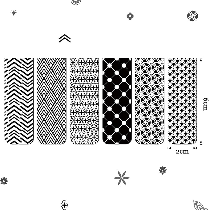 Zonon 24 Pcs Magnetic Bookmarks Bulk Clips Black White Classic Magnetic Page Markers Page Clip Bookmark Funny Bookmark Gifts for Reading Lover Party Favor Office Reading Supplies