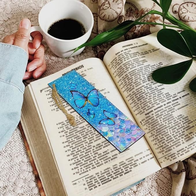 Butterfly Mermaid Scales Bookmark Set of 2 for Bibles Personalized Bookmark for Book Lovers Bookmarks for Reading Lovers