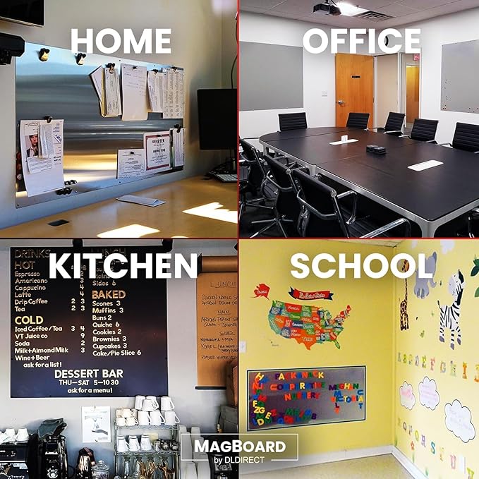 Diamond Life Magnetic Board - Memo & Vision Board for Home, Office, and Classroom - Magnet Board for Kids - Pre-drilled Mounting Screws Included