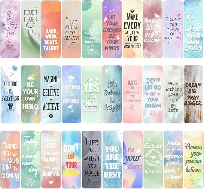 30 PCS Bookmarks for Kids Women Men, Book Lovers, Bookmark, Book Markers for Reading, Cute Book Marks Bulk, Paper Book Mark