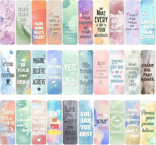 30 PCS Bookmarks for Kids Women Men, Book Lovers, Bookmark, Book Markers for Reading, Cute Book Marks Bulk, Paper Book Mark