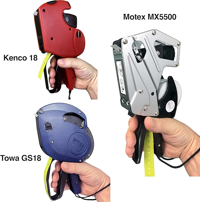 Labels to fit: Motex MX5500, Towa GS Series,Halmark Model H, Kenco 18-8,000 Labels by Kenco (Fluorescent Yellow)