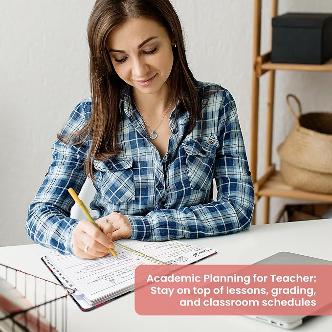 Planner 2026–2027, Academic Year Monthly & Weekly Calendar Book, Jul 2026–Jun 2027, Hardcover Organizer with Tabs, Student & Teacher Planner, 6.3" x 8.5", Hummingbird