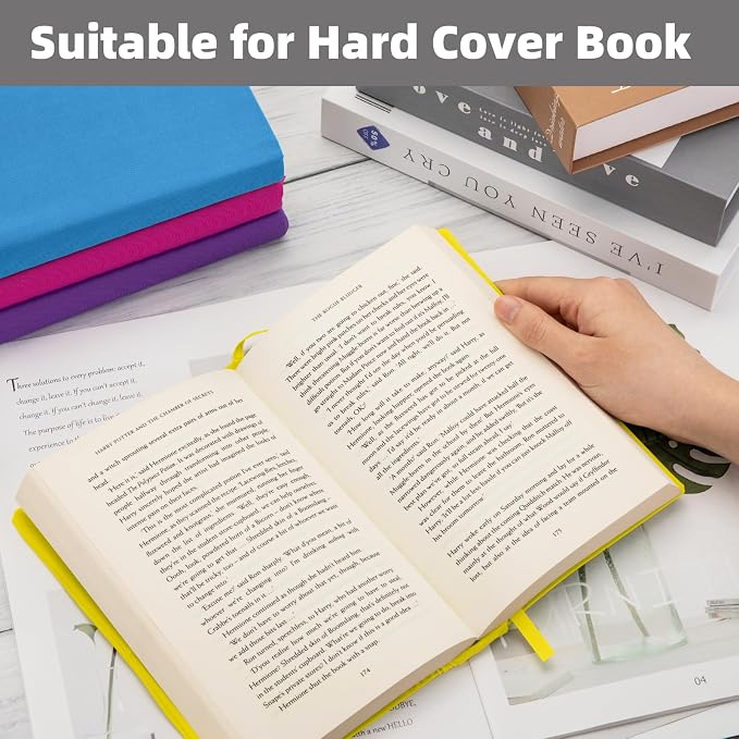 KICNIC Big Yellow Fabric Book Cover for Hardcover, 9x11 Inch, 1 Pack, Up to 10”x12.5”, Adjustable School Book Sleeve Protector for Teens, Stretchable Decorative Cloth Book Sox for Book Lovers