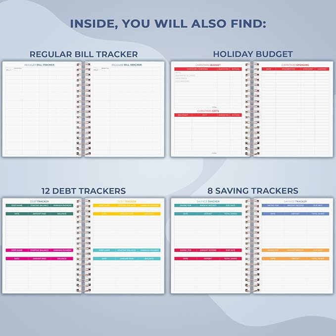 Clever Fox Budget Planner & Monthly Bill Organizer With Pockets. Expense Tracker, Budgeting Journal & Financial Book. Large, 8x9.5" (Lavender)