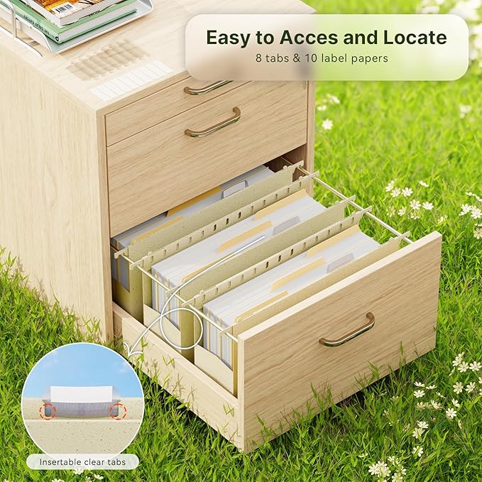 XINGIA Extra Capacity Hanging File Folders Legal Size,Heavy Duty 3 Inch Expansion File Folders Hanging with Tabs, 6 Pack Wheat Straw Hanging Folders for Filing Cabinet,Plastic File Organizer Folders