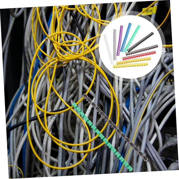 150Pcs Clip Wire Markers Tube Identification for Electrical Cables Durable and Reusable Cable Labels for Management