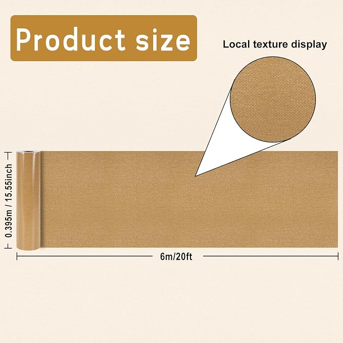 Burlap Bulletin Board Roll Brown Reusable Waterproof Erasable Bulletin Board Wrinkle Resistant Poster Non-Woven Fabric Bulletin Board Roll for Classroom Decor Wrap Crafts 15.55" x20ft