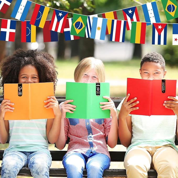 48 Pcs Hispanic Heritage Month Bookmarks Celebrate National Hispanic Heritage Month Magnetic Bookmarks Bulk Latin American Countries Flags Favors Teachers Educational and Learning Activities