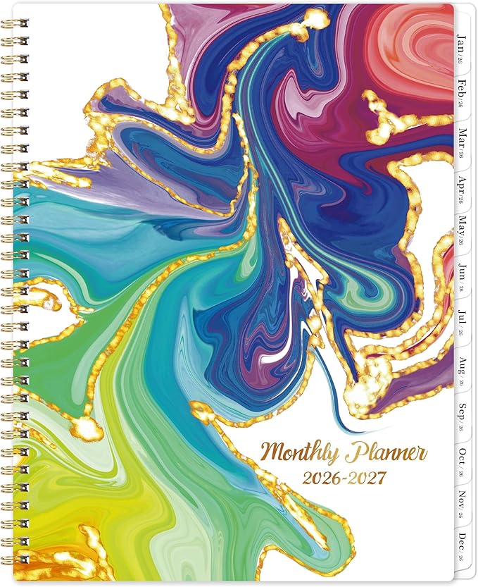 2026-2027 Monthly Planner/Calendar - 2 Year Monthly Planner/Calendar 2026-2027, 9" x 11", Jan. 2026 - Dec. 2027, Tabs, Back Pocket, Holidays - Boost Your Productivity