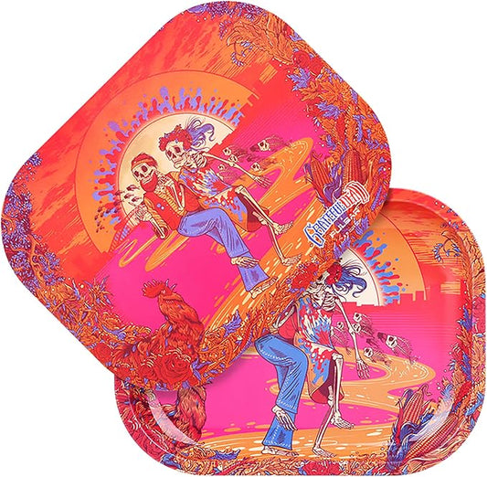 Pulsar x Grateful Dead - Officially Licensed Mini Tray & Magnetic Lid Kit for Storage and Organization - 7x5.5 - Sunset Dance