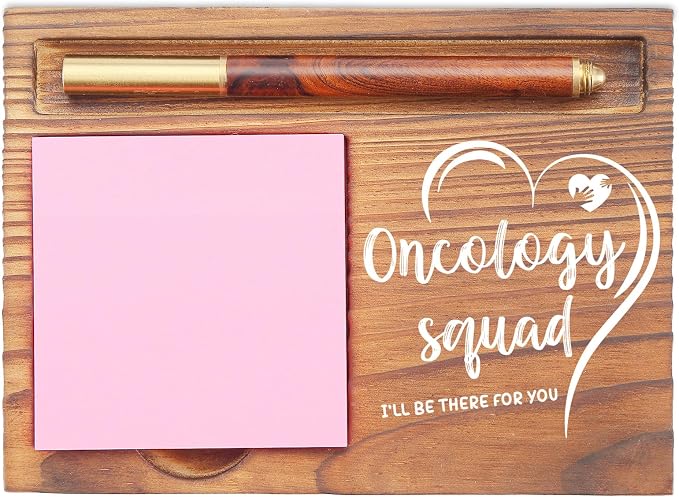Oncology Squad Desk Organizer, Inspirational Sticky Note Holder, I'll Be There for You, Gifts for Oncology Caregivers, Cancer Support Workers, and Medical Professionals EDP131