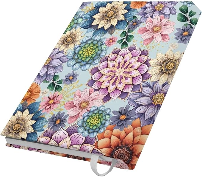 Dreaweet Boho Floral Book Cover Stretchable Book Sleeve Protector 9 x 11 inch Washable Reusable School Office Supplies Book Socks for Women Book Lover